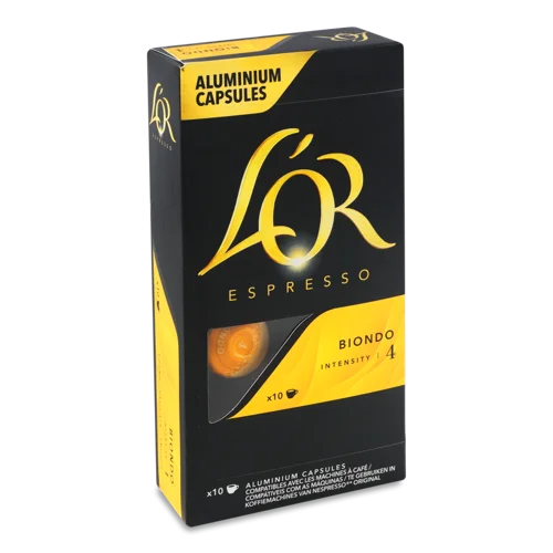Кава Натуральна Смажена Мелена В Капсулах Biondo Espresso L'OR к/у, 52г