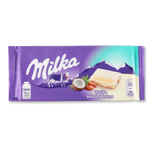 Шоколад Білий З Мигдалем Та Кокосом, В/ґ, 90г