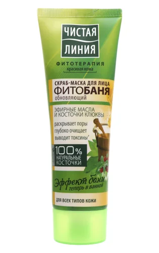 Скраб-Маска Оновлююча Фітобаня Чистая Лінія, 75мл