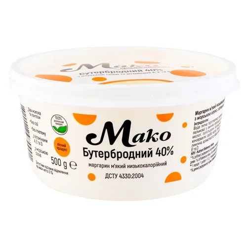 Маргарин Мако Бутербродний м'який 40% 500г