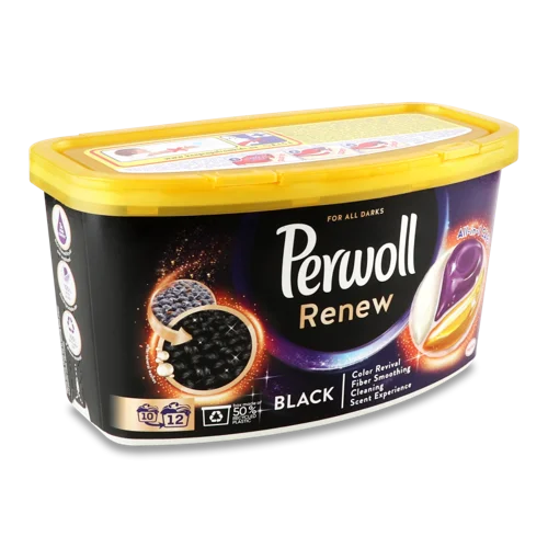 Засіб Для Прання Темних Та Чорних Речей В Капсулах Black Renew Perwoll 12х13.5г