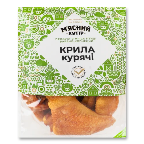 Крильця Курячі Варено-Копчені М'ясний Хутір, кг