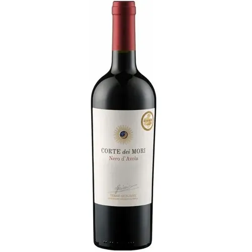 Вино Francesco Minini Corte Dei Mori Terre Siciliane Nero d'Avola DOC Etichetta Bianca, червоне, сухе, 0,75л
