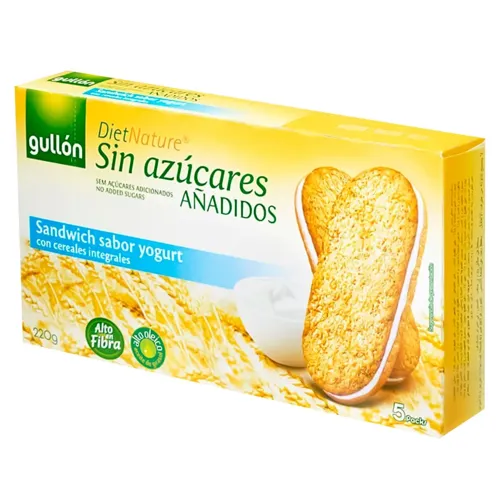 Печиво-сендвіч Gullon Diet Nature без цукру з йогуртом 220г