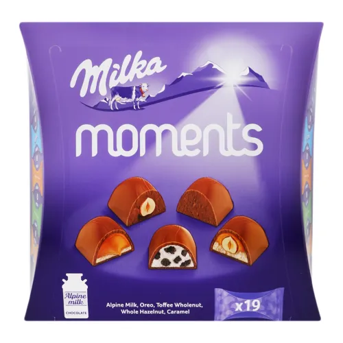 Набір цукерок у молочному шоколаді Moments Milka к/у 169г