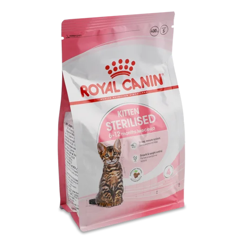 Корм Сухий Повнораціонний Для Стерилізованих Кошенят Royal Canin, м/у 400г