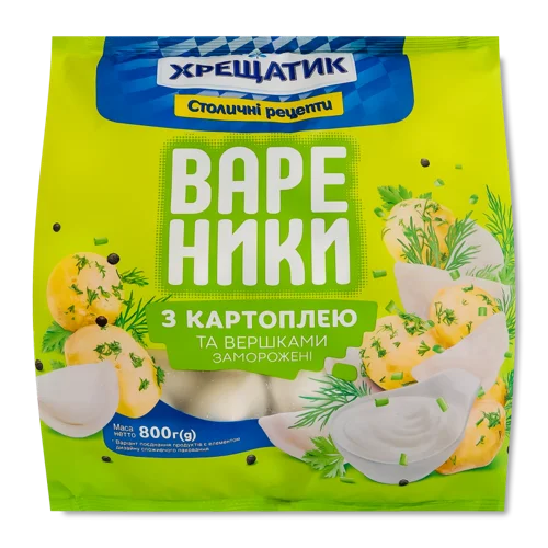 Вареники З Картоплею Та Вершками Хрещатик, В/ґ, 800г