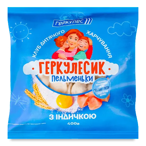 Пельмені Геркулес Геркулесик з індичкою 400г