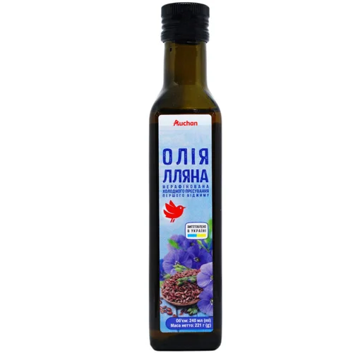 Олія лляна Auchan 240мл