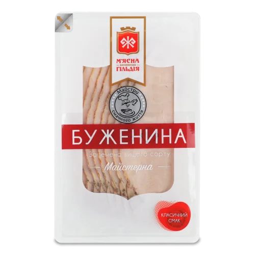 Буженина Варено-Копчена Слайси, Майстерня М'ясна Гільдія, 1 кг