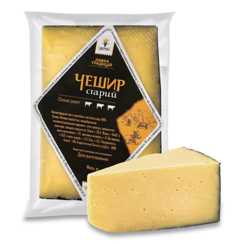 Сир Напівтвердий Чешир Старий 48% Syrovar, кг