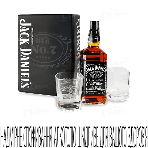 Віскі Jack Daniel's + 2 стакани, 0,7л