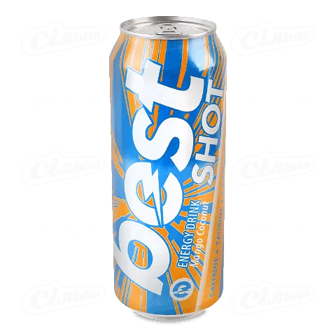 Напій енергетичний Best Shot Mango Coconut безалкогольний у залізній банці, 500мл