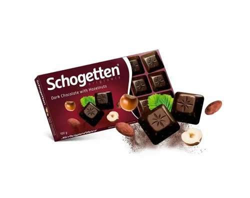 Шоколад чорний «Schogetten» з фундуком 100г