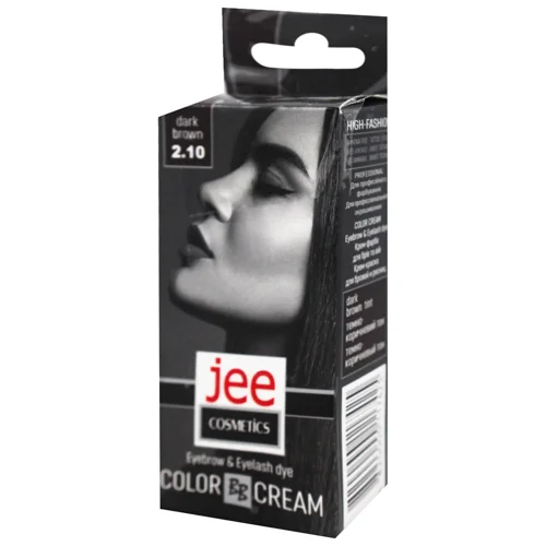 Крем-фарба для брів та вій Jee Cosmetics №2.10 темно-коричневий 5мл
