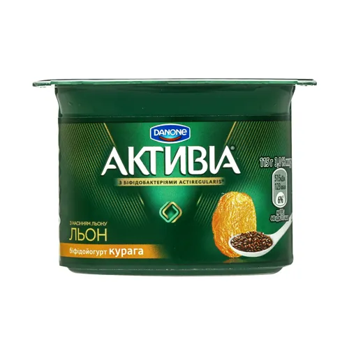 Біфідойогурт 3% Курага-льон Активіа ст 115г
