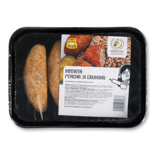Котлета М'ясна Швидкозаморожена Зі Свинини В/ґ, 395г
