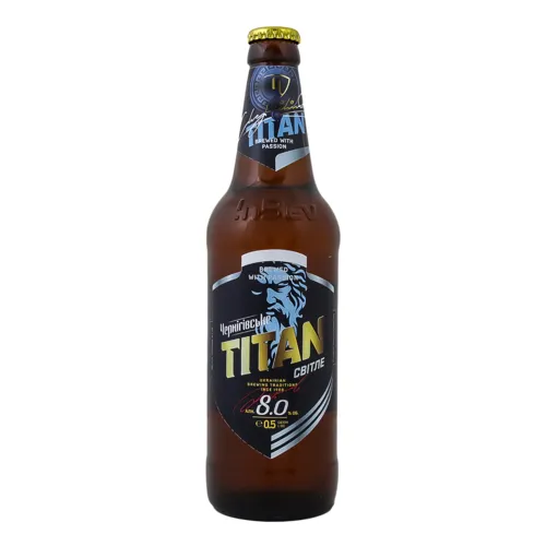 Пиво 0.5л 8% світле Titan Чернігівське пл