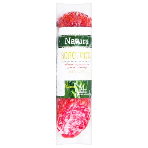 Ковбаса Natura Золотиста сирокопчена вищого сорту