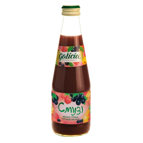 Смузі Galicia яблуко-груша-чорниця-малина 0,3л