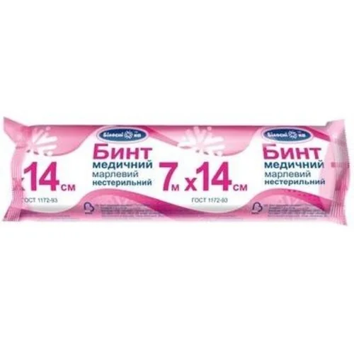 Бинт медичний Білосніжка нестерильна 7м*14см
