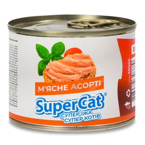 Корм Для Котів SuperCat Паштет Ассорти В/ґ, 100 г