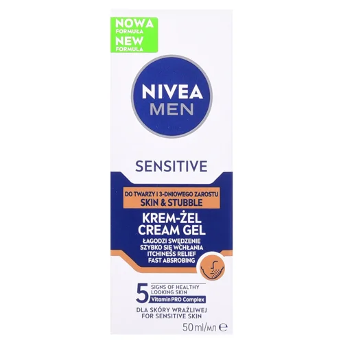 Крем-гель для обличчя Nivea Men для чутливої шкіри та щетини 50мл