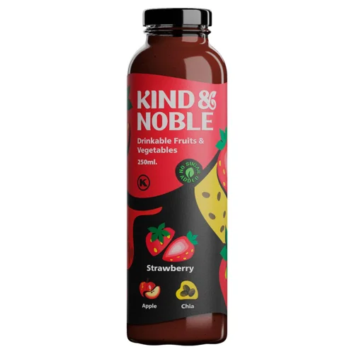 Смузі KIND&NOBLE полуниця яблуко та насіння чіа 250мл