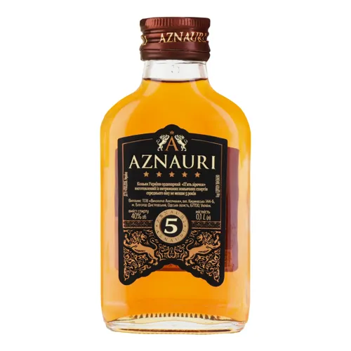 Коньяк 0.1л 40% П'ять зірок Aznauri пл