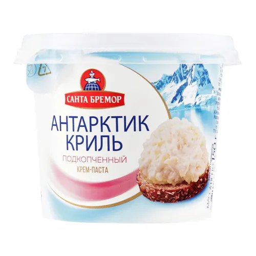 Паста із морепродуктів Антарктик-Криль підкопчений Санта Бремор ст 150г