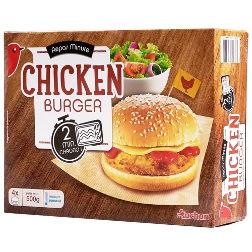 Бургер Auchan курячий 500г