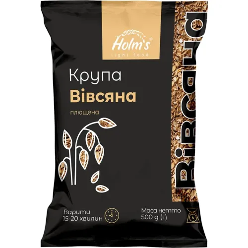 Крупа вівсяна Holm's плющена 500г