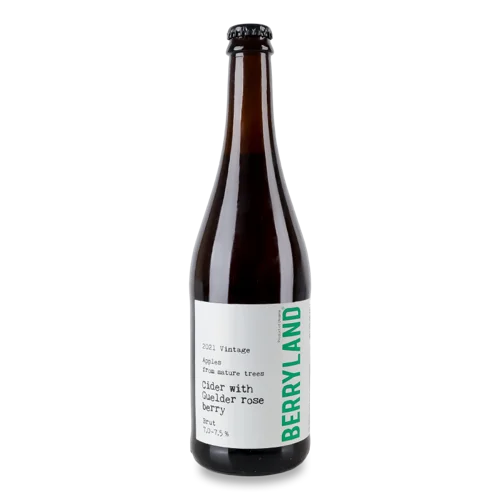 Сидр Ігристий Брют Яблучний З Калиною Пастеризований, 0.75л, 7-7.5%