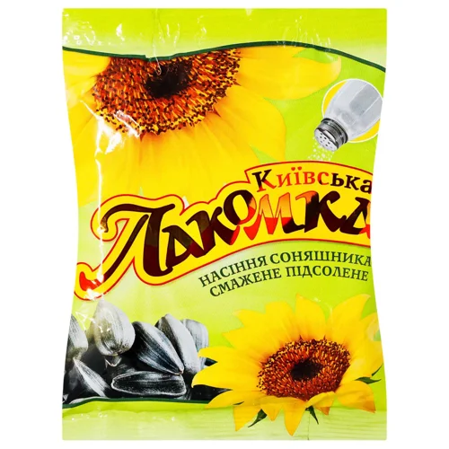 Насіння соняшника Київська Лакомка смажене підсолене 110г