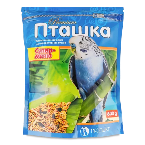 Корм Для Декоративних Птахів Пташка Преміум Супер-меню В/ґ 600г, Продукт