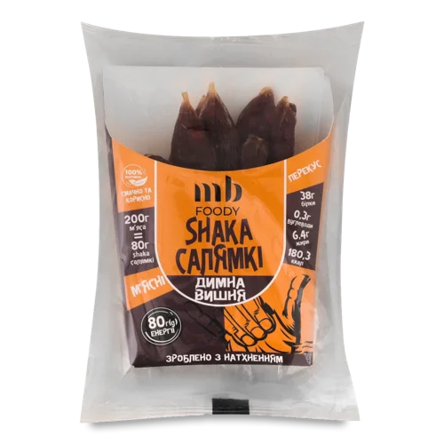 Сиров'ялені Салямки Димна Вишня Shaka, в/ґ, м/у 80г