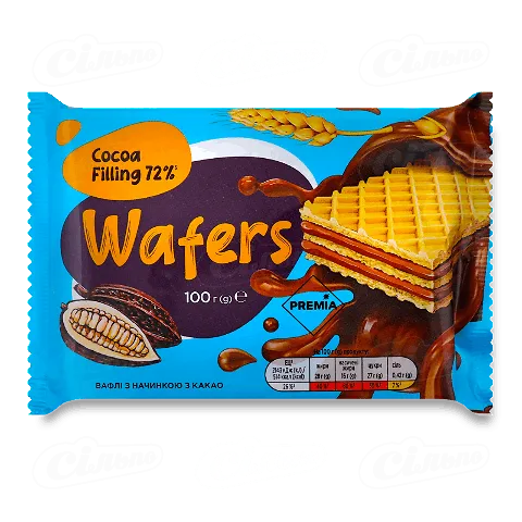 Вафлі «Премія»® з какао, 100г