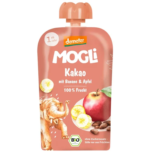 Пюре фруктове Mogli з бананом, какао та яблуком органічне 100г