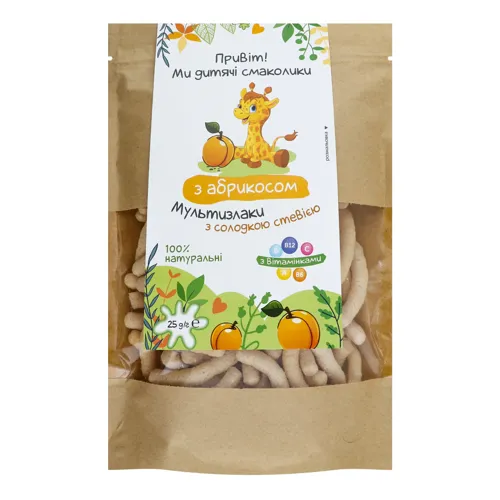 Сніданки сухі з абрикосом та солодкою стевією Мультизлаки ДПК Вайз д/п 25г