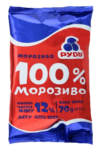Морозиво 100% морозиво Рудь м/у 70г