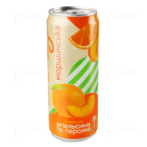 Напій газований «Моршинська» Лимонада зі смаком апельсина та персика 0,33л