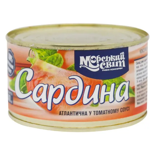 Сардина атлантична в томатному соусі Морський Світ 240г