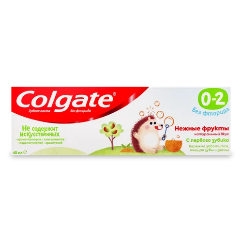 Дитяча Зубна Паста Без Фториду, Ніжні Фрукти, Colgate, 40мл