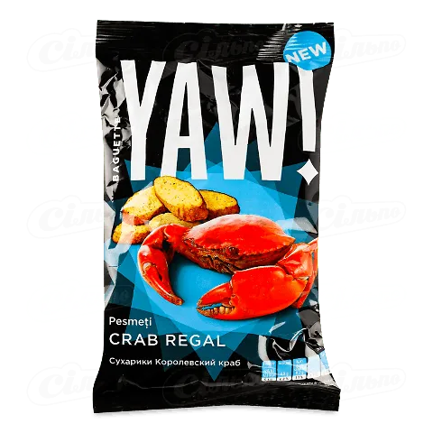 Сухарики Yaw! багети зі смаком краба, 60г