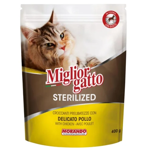 Корм сухий Migliorgatto з куркою для стерилізованих котів 400г