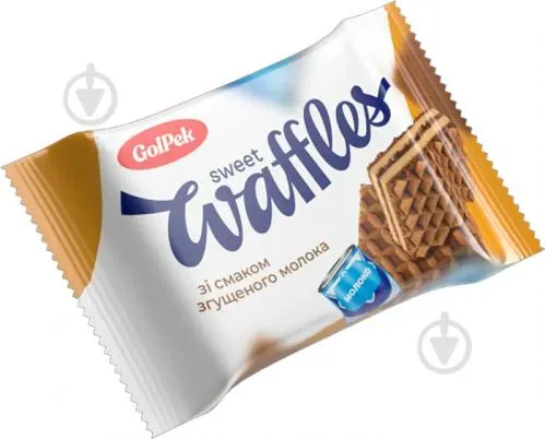 Вафлі вагові в індивідуальній упаковці Sweet вафлі (квадро) з смаком згущеного молока 0,3 кг