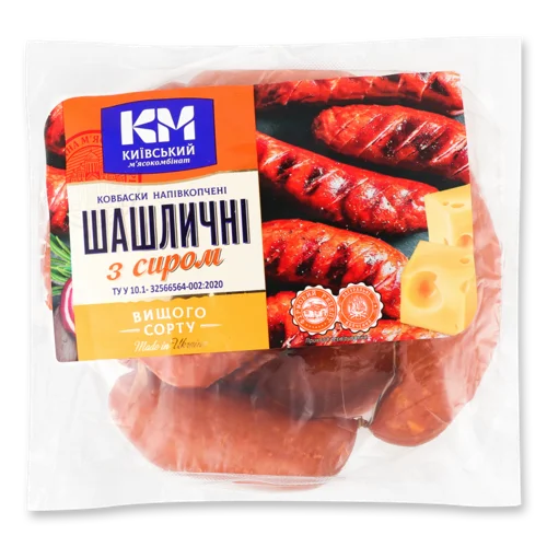 Ковбаски Шашличні В/К З Сиром, Київський М'ясокомбінат, Н/К, 1 кг
