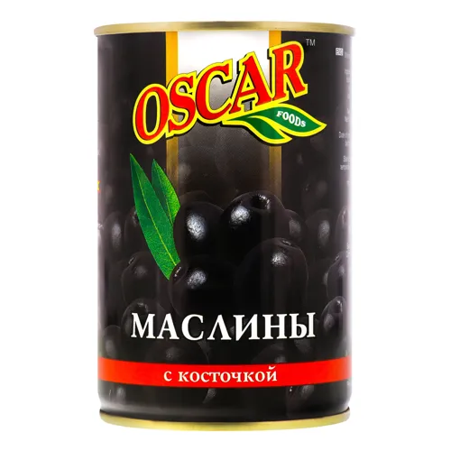 Маслини з кісточкою Oscar з залізній банці 425г