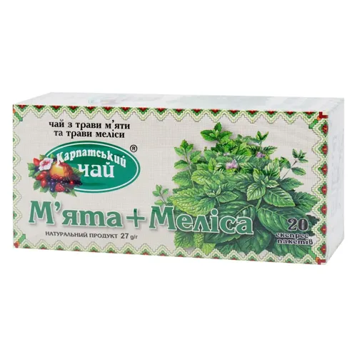 Чай М'ята та Меліса Карпатський 20*1,35г