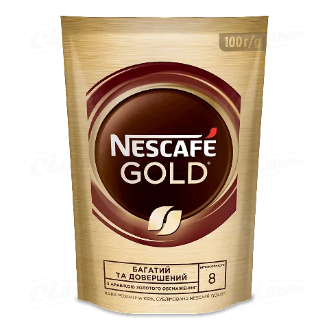 Кава розчинна Nescafe Gold сублімована д/п, 100г
